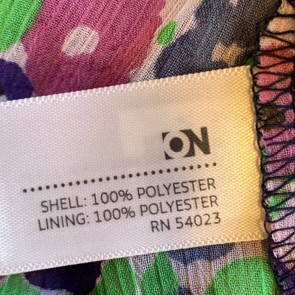 NWT Old Navy 1/4 Button Up Semi Sheer Floral Top Cap Sleeves MultiColor Size S - Picture 12 of 13